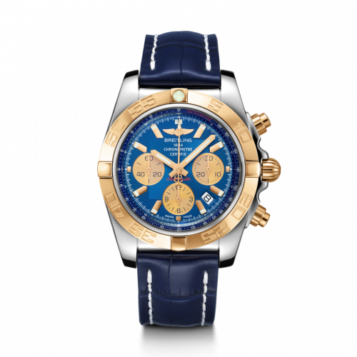 Chronomat 44 Stainless Steel / Rose Gold / Metallica Blue / Croco / Folding