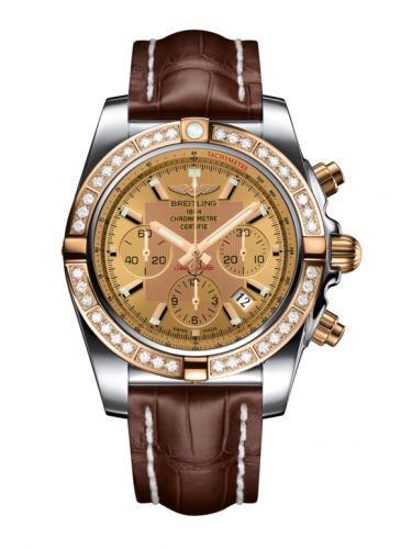 Chronomat 44 Stainless Steel / Rose Gold / Golden Sun Diamond / Croco