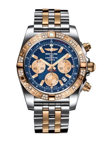 Chronomat 44 Stainless Steel / Rose Gold / Diamond / Metallica Blue / Bracelet