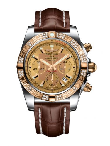 Chronomat 44 Stainless Steel / Rose Gold / Golden Sun Diamond / Croco