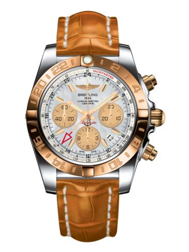 Chronomat 44 GMT Stainless Steel / Rose Gold / Pearl / Croco