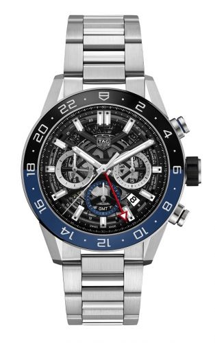 Carrera Calibre Heuer 02 GMT Stainless Steel / Skeleton / Bracelet