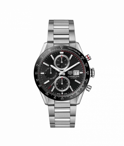 Carrera Calibre 16 41 Stainless Steel / Black / Bracelet
