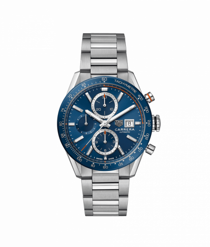 Carrera Calibre 16 41 Stainless Steel / Blue / Bracelet