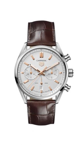 Carrera Calibre Heuer 02 42 Stainless Steel / Silver / Strap