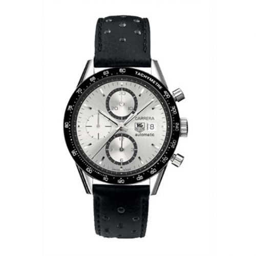 Carrera Calibre 16 41 Stainless Steel / Silver / Calf