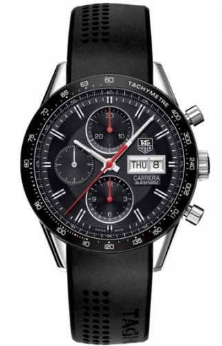 Carrera Calibre 16 Day Date 41 Stainless Steel / Black / Rubber