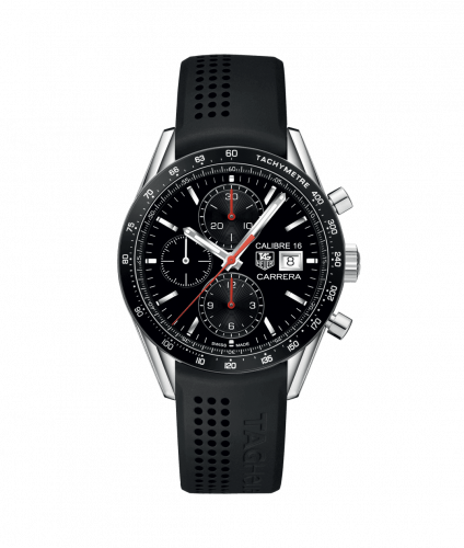 Carrera Calibre 16 41 Stainless Steel / Black / Rubber