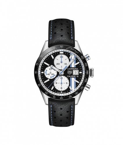 Carrera Calibre 16 41 Stainless Steel / Black Retro / Fangio
