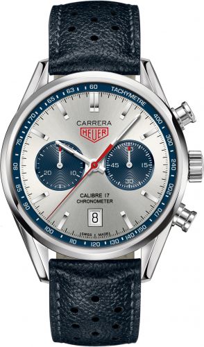 Carrera Calibre 17 41 Stainless Steel / Silver / Calf