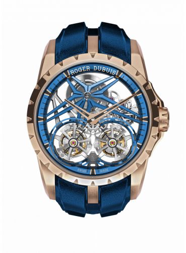 Excalibur Double Flying Tourbillon Rose Gold / Blue