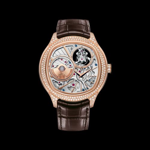 Emperador Coussin Tourbillon Pink Gold Diamond