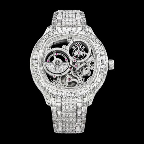 Emperador Coussin Tourbillon Skeleton White Gold Diamond Bracelet