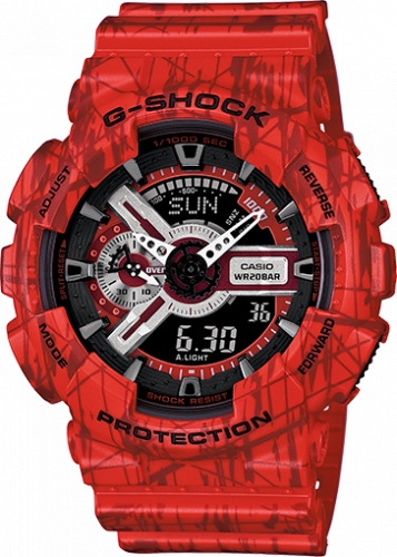 GA-110SL-4A Red Slash