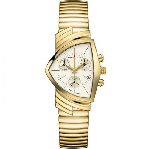 Ventura Chrono Quartz 32.3 PVD Yellow / Silver / Bracelet