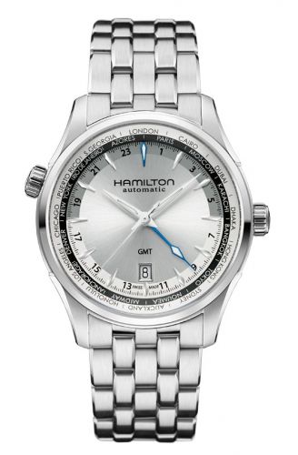 Jazzmaster GMT 42mm Silver Dial Bracelet