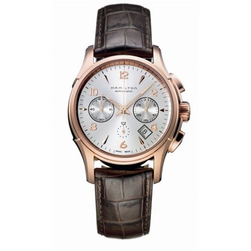 Jazzmaster Automatic Chronograph 42mm Silver Dial PVD Gold