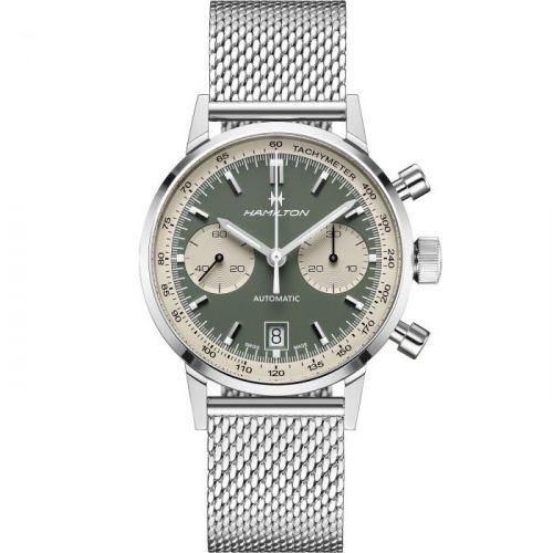 Intra-Matic 68 Auto Chrono Stainless Steel / Green / Mesh