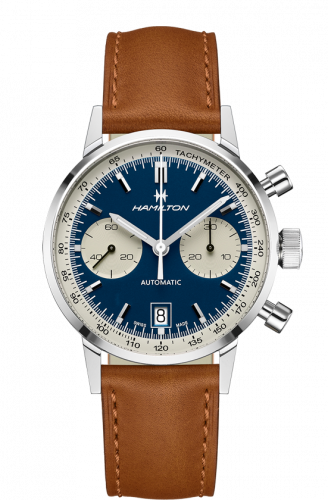 Intra-Matic 68 Auto Chrono Stainless Steel / Blue / Strap