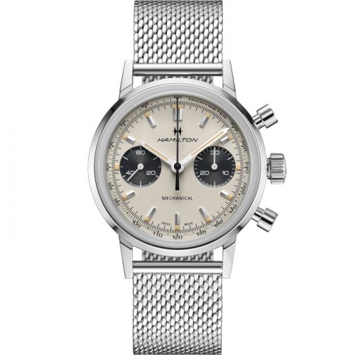 Intra-Matic Chronograph H Stainless Steel / White / Mesh