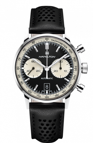 Intra-Matic 68 Auto Chrono Stainless Steel / Black / Strap
