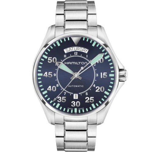 Khaki Pilot Day Date Blue / Bracelet