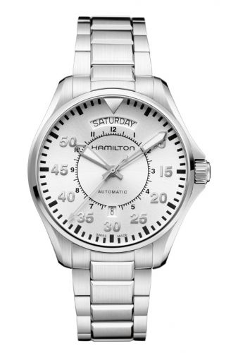 Khaki Pilot Day Date Silver / Bracelet