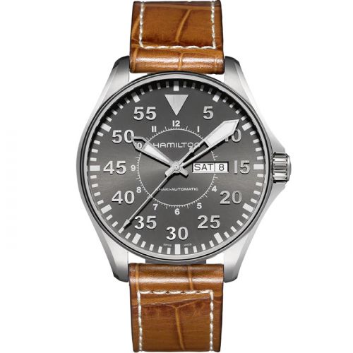 Khaki Aviation Pilot Day Date Auto Grey