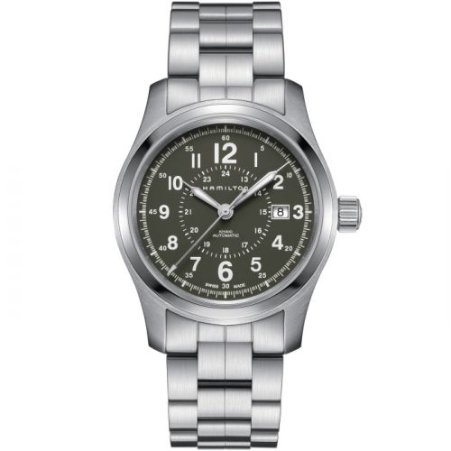 Khaki Field Auto 42 Stainless Steel / Green / Bracelet