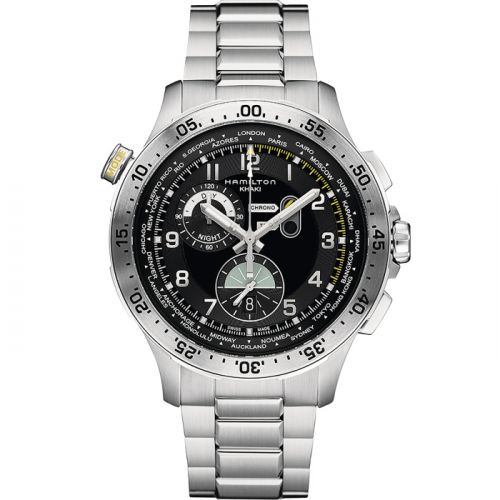 Khaki Pilot Chrono Worldtimer Bracelet