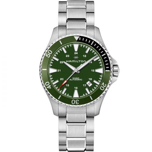 Khaki Navy Scuba Auto Stainless Steel / Green / Bracelet