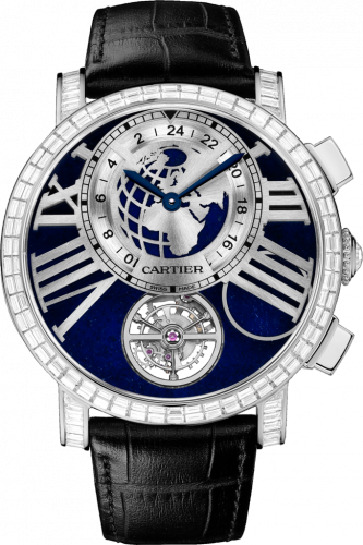 Rotonde de Cartier Earth and Moon Platinum / Baguette