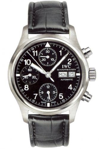 Pilot's Watch Chronograph Stainless Steel / Black / French / Strap