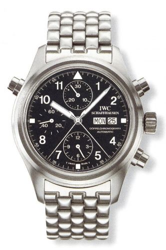 Pilot's Watch Doppelchronograph Stainless Steel / Black / Italian / Bracelet
