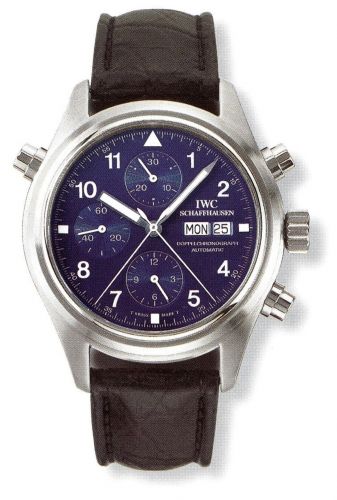 Pilot's Watch Doppelchronograph Platinum / Blue / Italian