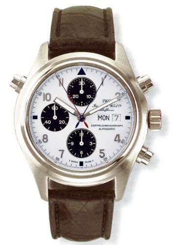 Pilot's Watch Doppelchronograph Stainless Steel / White / Japan / Strap