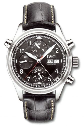 Pilot's Watch Spitfire Double Chronograph Stainless Steel / Black / Spanish / Strap