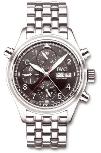 Pilot's Watch Spitfire Double Chronograph Stainless Steel / Black / English / Bracelet