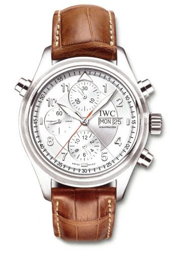 Pilot's Watch Spitfire Double Chronograph Stainless Steel / Silver / French / Strap