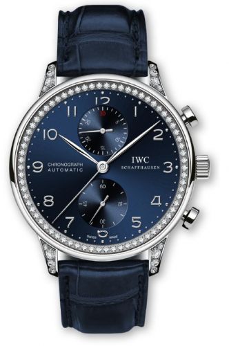 Portuguese Chrono-Automatic White Gold / Diamond / Blue