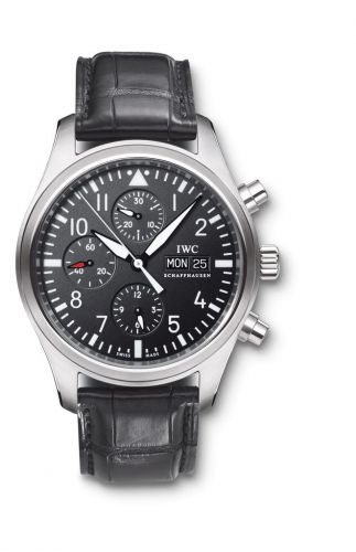 Pilot's Watch Chronograph Stainless Steel / Black / Strap