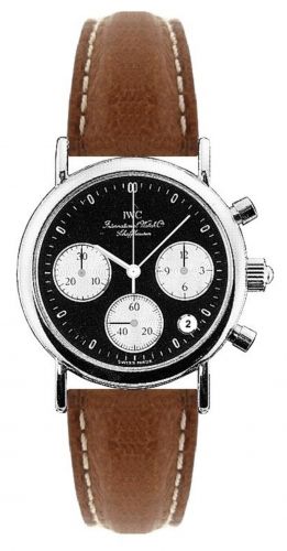 Portofino Lady Chronograph MecaQuartz Stainless Steel / Black / Calf