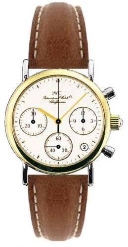 Portofino Lady Chronograph MecaQuartz Stainless Steel / Yellow Gold / White / Calf