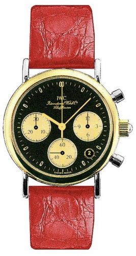 Portofino Lady Chronograph MecaQuartz Stainless Steel / Yellow Gold / Black / Alligator