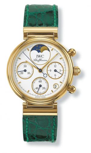 Kleine Da Vinci Yellow Gold / White / Green Croco