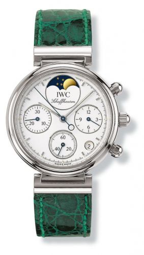 Kleine Da Vinci Stainless Steel / White / Green Croco