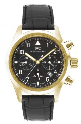 Pilot's Watch Chronograph Mecaquartz Yellow Gold / Black / Strap