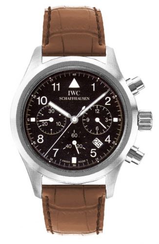 Pilot's Watch Chronograph Mecaquartz Stainless Steel / Black / Strap