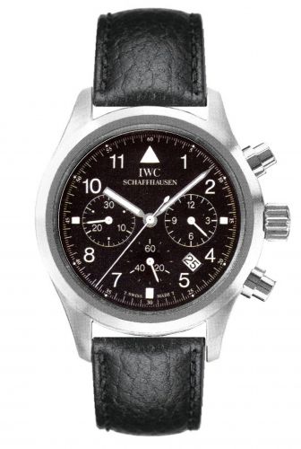 Pilot's Watch Chronograph Mecaquartz Stainless Steel / Black / Strap