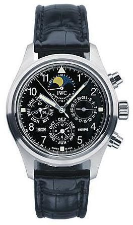 Pilot's Watch Chronograph Perpetual Calendar Stainless Steel / Black / Wempe